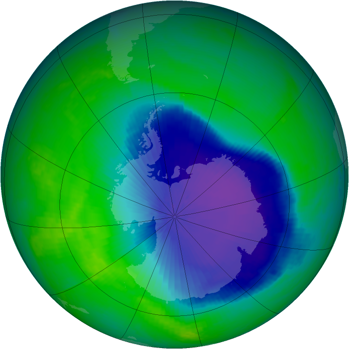 Ozone Map 2001-11-04